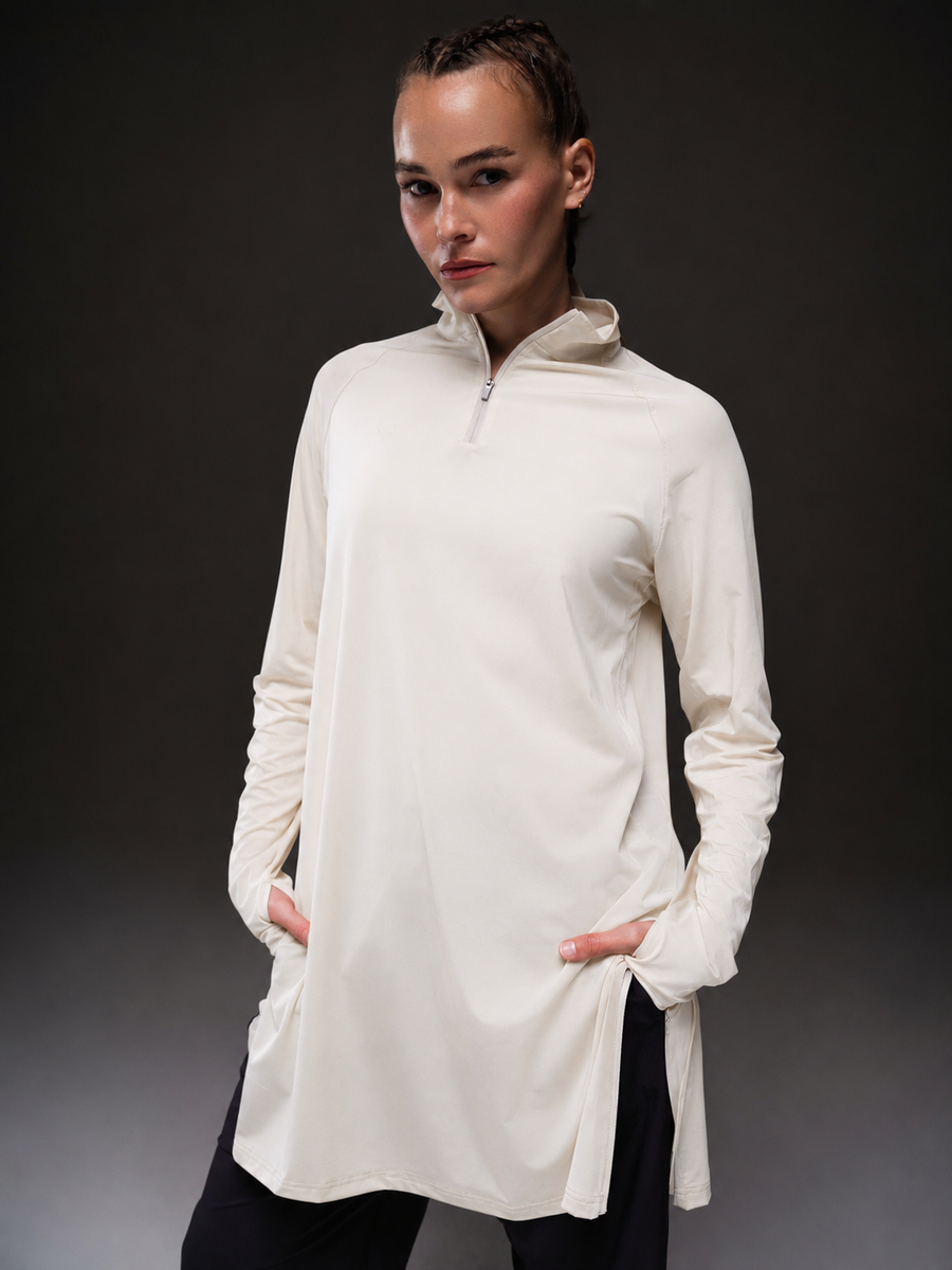 Half Zip- Beige – VRFY